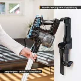 First Austria TZS First Austria Akku Staubsauger, Kabellos, 120 W, 2200 mAh, LED Beleuchtung, 2 Saugstufen, Handstaubsauger, Staubsauger, Beutellos, Blau | Blau