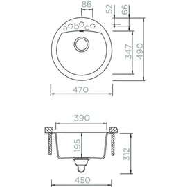 Schock Manhattan R-100 Unterbau croma + Excenterbetätigung