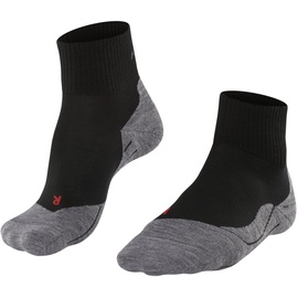 Falke TK5 Short Herren Wandersocken Wander M Sso Wolle Funktionsmaterial antiblasen dünn 1 Paar, Schwarz