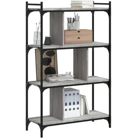 vidaXL Bücherregal 4 Böden 76 x 32 x 123 cm Grau