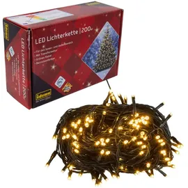 IDENA Lichterkette 200 LED grün 27,9 m