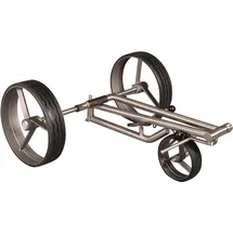 fasan matt® Golf Push Trolley Parccurate Fasan matt Edelstahl klappbar Titanoptik mit Tasche