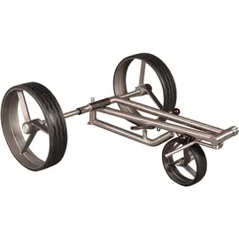 fasan matt® Golf Push Trolley Parccurate Fasan matt Edelstahl klappbar Titanoptik mit Tasche