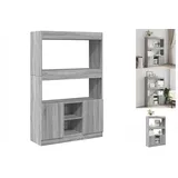 vidaXL Highboard Grau Sonoma 92x33x140 cm Holzwerkstoff