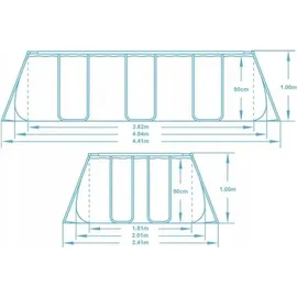 BESTWAY Frame-Pool 404 x 201 x 100 cm inkl. Filterpumpe