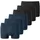 SCHIESSER Boxershorts UNCOVER Cotton Schwarz / Dunkelblau 3XL 6er Pack