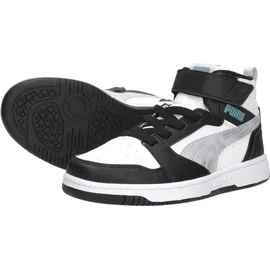 Puma Rebound V6 Mid Space Belle Black/Lilac Crush/White 32