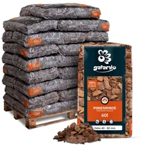Galamio Rindenmulch Pinie Deko 60l x 26 Sack 1560l Palette - 1560 l