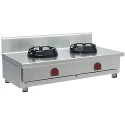 EURAST - Wok mit 2 gasflammen auftisch - 1000x700x275 mm - 35 Kw - 321075LT