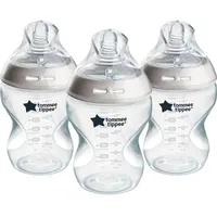TOMMEE TIPPEE Natural Start Anti-Colic selbststerilisierende Babyflasche Slow Flow 0m+ 3x260 ml,