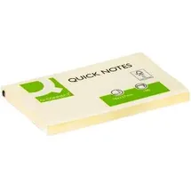 Q-Connect Haftnotizen – 76 x 127 mm Quick Note wiederverwendbar Pad gelb