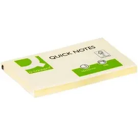 Q-Connect Haftnotizen – 76 x 127 mm Quick Note wiederverwendbar Pad gelb