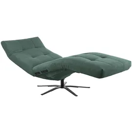 KAWOLA Relaxliege LETICIA Feincord 0 x 0 x 0 cm Grün motorisch mit Akku