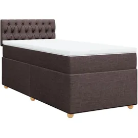 vidaXL Boxspringbett 90 x 200 cm Dunkelbraun