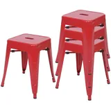 MCW Hocker A73 Metall 39 x 46 x 39 cm Rot