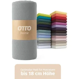 OTTO home Spannbettlaken Physalis Jersey 140 x 200 cm grau