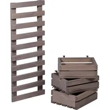 Dobar Wandregal 3-stufig 0 x 0 x 0 cm Grau
