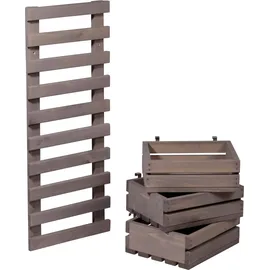 Dobar Wandregal 3-stufig 0 x 0 x 0 cm Grau