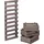 Dobar Wandregal 3-stufig 0 x 0 x 0 cm Grau