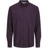 JACK & JONES JACK&JONES Hemd Slim Fit Business Shirt Weiches Langarm Twill Oberteil aus Baumwolle JJEGINGHAM