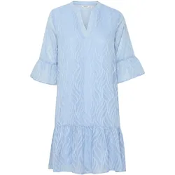 A-Linien-Kleid B.YOUNG "A-Linien-Kleid BYFRIKKE VNECK DRESS -", Damen, Gr. 40, N-Gr, blau (kentucky blau), Obermaterial: 100% Polyester PES., unifarben, A-Linie kurz, V-Ausschnitt, Kleider