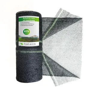 EraGreen Schattiernetz 1m x 1m (Meterware) - Sonnenschutz mit 40% Schattierwirkung für Pflanzen, Gartenzaun und Balkon - Abdunkelung für Gewächshaus - UV-stabilisiert und wetterfest