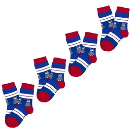 Unabux Freizeitsocken Prints 4-Paar Bunt Blau 16-18