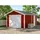 SKANHOLZ Holzgarage Varberg 1 3,70 x 5,25 m schwedenrot mit Seitenwand