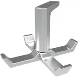 Hermeta Decken-Mantelhaken vierfach Aluminium Silber 0201