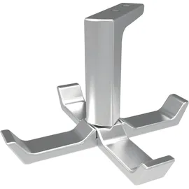Hermeta Decken-Mantelhaken vierfach Aluminium Silber 0201