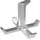 Hermeta Decken-Mantelhaken vierfach Aluminium Silber 0201