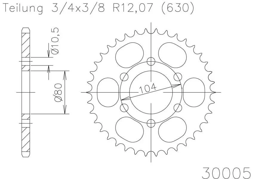 ESJOT Kettingwiel, 33 tanden
