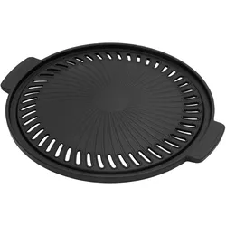 BBQ Gusseisen Grillplatte BBQ Grillpfanne Zubehör Gusseisen Plancha rund Ø 32 cm