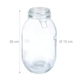 Relaxdays Einmachglas 3000 ml 5 St.