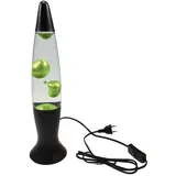 Lavalampe metallic grün schwarz 40 cm Lavaleuchte Deko Tisch Retro Metallfuß+ LM