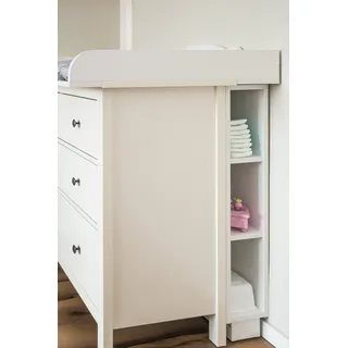 KraftKids Stauraumregal für Wickeltisch weiß passend für HEMNES Kommode