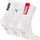 Puma UNISEX LOGO SHORT CREW Socken 3 Paar Rot/Weiß 39-42