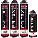 Brunnenschaum Set 3 x 750 ml inkl. Pistolenreiniger Bauschaum Montageschaum