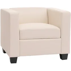 Sessel Loungesessel Lille ~ Kunstleder, weiß