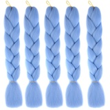 ISAKEN 5 Stück Hair Jumbo Flechten Hair Extensions, Braids Extensions Jumbo Braids Kunsthaar Haar Flechten Extensions Für Frauen Mädchen Crochet Twist Flechten Haar