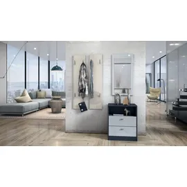 Vladon Garderobenpaneel Creme, 120x28x2 cm, Garderobe, Garderobenpaneele, Garderobenpaneele