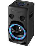 Party-Lautsprecher Soundsystem Stereoanlage Kompaktanlage Soundbox mit CD-Player, Bluetooth, UKW-Radio, USB/AUX-Eingang, 2 x Karaoke mic Porta