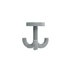 Hewi 477 Haken 477.90.05195 3-fach, drehbar, bis 15mm Dicke, felsgrau
