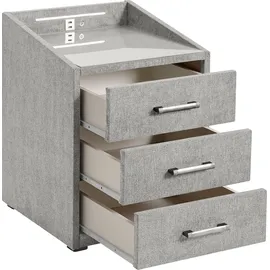 ed exciting design Nachtschrank Moon 47 x 46 x 61 cm Grau