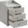 ed exciting design Nachtschrank Moon 47 x 46 x 61 cm Grau