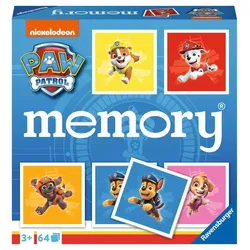 Ravensburger Spiel - Paw Patrol memory®, der Spieleklassiker für alle Fans der TV-Serie Paw Patrol