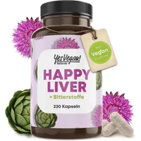 yes vegan Leber Komplex Mariendistel Artischocke Löwenzahn Cholin Kapseln 220 St.