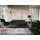 Fun Möbel Couch Stoff 3-Sitzer + 2-Sitzer + Sessel Grün
