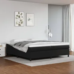 Bettgestell Schwarz 200x200 cm Kunstleder