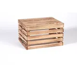 iWerk Holzkiste Geflammt M 50 x 40 x 30 cm